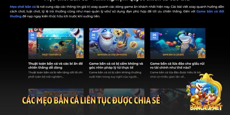 Web này cho anh em bí kíp để vét tiền cả thiên hạ 8 Các mẹo bắn cá liên tục được chia sẻ