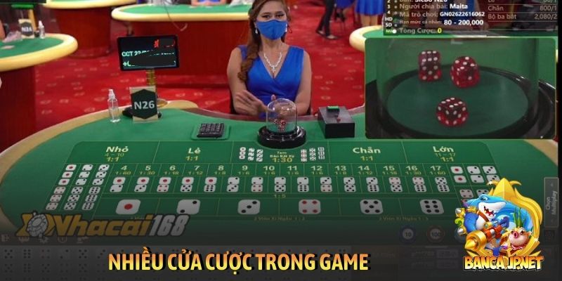 Nhiều cửa cược trong game