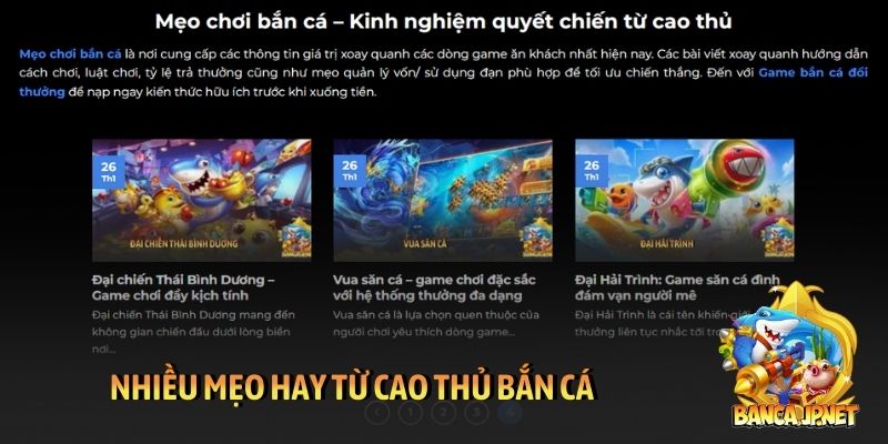 Web này cho anh em bí kíp để vét tiền cả thiên hạ 5 Nhiều mẹo hay từ cao thủ bắn cá
