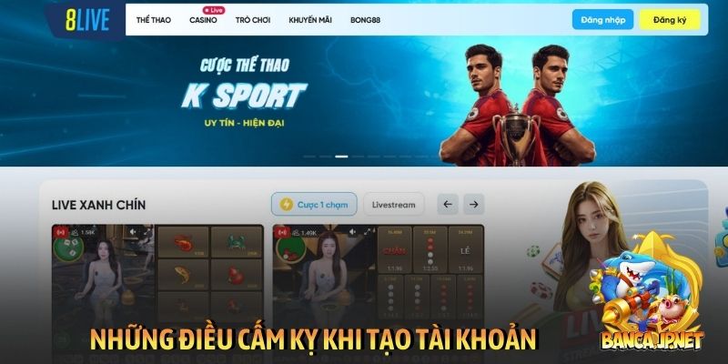 Những điều cấm kỵ khi tạo tài khoản