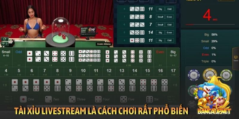 Tài xỉu livestream là cách chơi rất phổ biến
