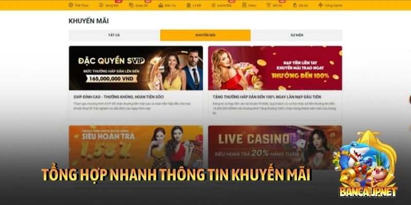 Tổng hợp nhanh thông tin khuyến mãi từ cổng game, nhà cái