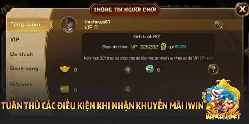 Tuân thủ các điều kiện cơ bản khi nhận khuyến mãi iWin